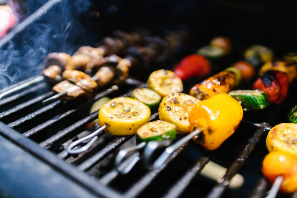 Vegetables on a grill