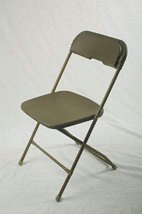 Brown Plastic Folding Chair